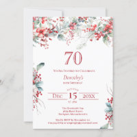 Elegant Winter Berry Botanical 70. Geburtstag