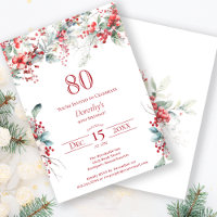 Elegant Winter Berry Botanical 80. Geburtstag