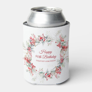 Elegant Winter Berry Botanical 90. Geburtstag Dosenkühler