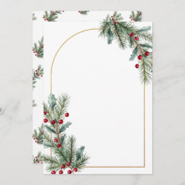 Elegant Winter Botanical Wedding Invitation Einladung