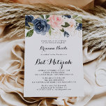 Elegant Winter Floral Calligraphy Bat Mitzvah Einladung<br><div class="desc">Diese elegante Winter florale Kalligraphie Fledermaus mitzvah Einladung ist perfekt für eine moderne Fledermaus Mitzvah. Das Design ist in dunkelblau,  blau,  blau,  navy,  rosa,  rot,  goldgelb und grün,  Blume gehalten und in eleganten Bouquets untergebracht.</div>