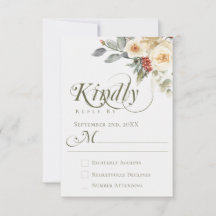 Elegant Winter Floral Calligraphy Script Wedding