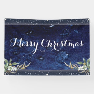Elegant Winter Floral Frohe Weihnachten Banner