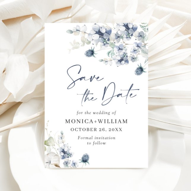 Elegant Winter Foliage Boho Hochzeit retten das Da Save The Date (Von Creator hochgeladen)