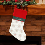 Elegant Winter Greenerity Weihnachten Weihnachtsstrumpf<br><div class="desc">Moderner Weihnachtsbaum mit elegantem Wintergrün und Beeren-Muster. Personalisieren Sie die Feriensocke mit Ihrem Namen.</div>