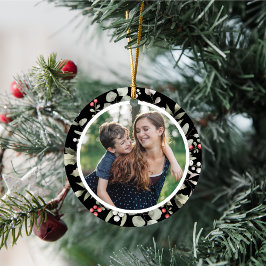 Elegant Winter Greenery Kranz 1 Foto Keramik Ornament