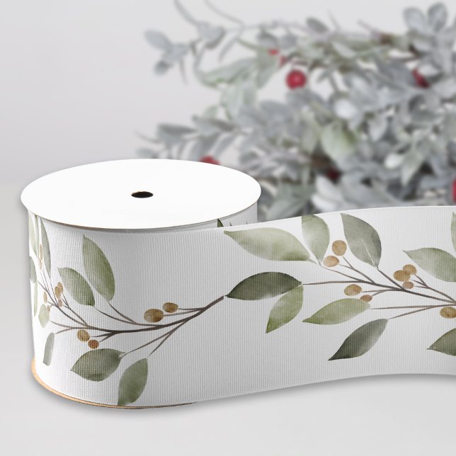 Elegant Winter Greenery Ripsband (Von Creator hochgeladen)