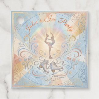 Elegant Winter Ice Skating Birthday Geschenkanhänger