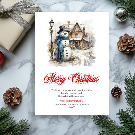 Elegant winter scene Christmas greeting card Feiertagskarte