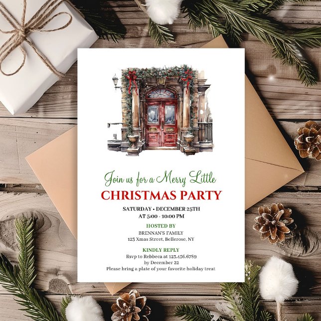 Elegant Winter scene Christmas party invitation Einladung (Elegant Winter scene Christmas party invitation

)