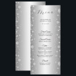 Elegant Winter snowflakes Wedding Menu Menükarte<br><div class="desc">Elegant Winter snowflakes Wedding Menu</div>