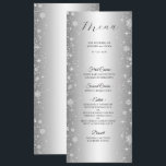 Elegant Winter snowflakes Wedding Menu Menükarte<br><div class="desc">Elegant Winter snowflakes Wedding Menu</div>