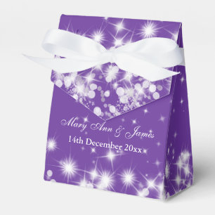 Elegant Winter Sparkle Lila Geschenkschachtel