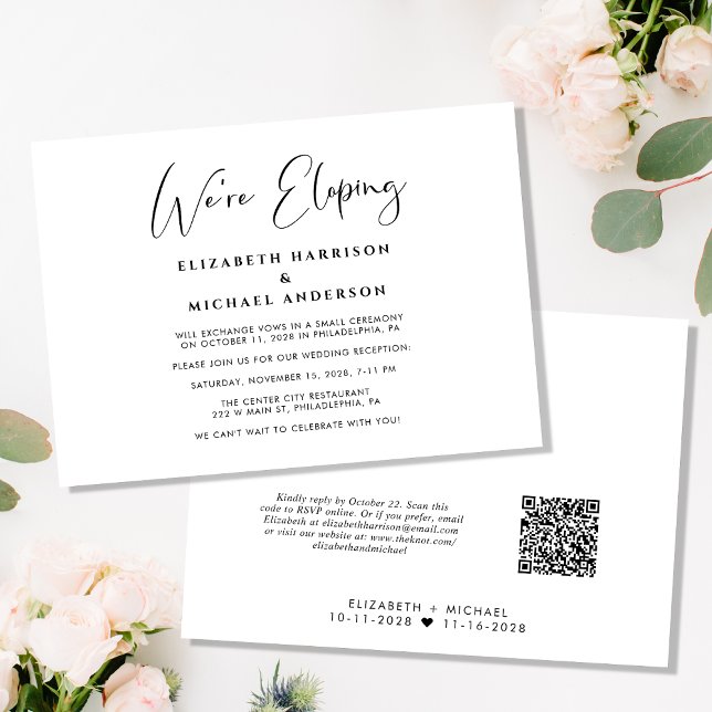 Elegant, wir entwickeln QR-Code Hochzeitsempfang Einladung (Von Creator hochgeladen)