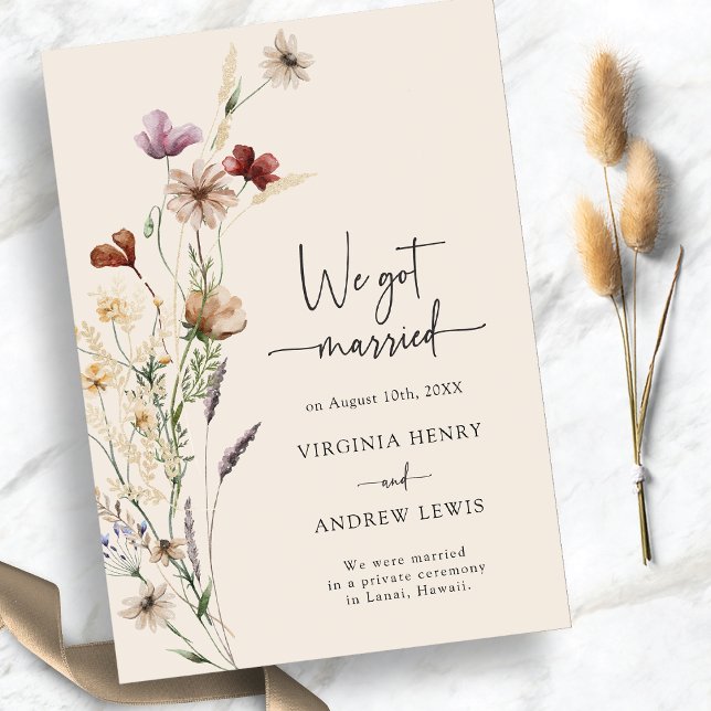Elegant Wir Got Verheiratet Einladung (Elegant We Got Married Invitation
)