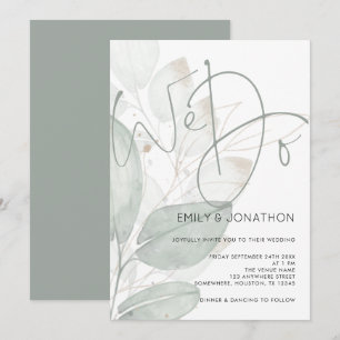 Elegant Wir machen eine Hochzeit in Watercolor Einladung
