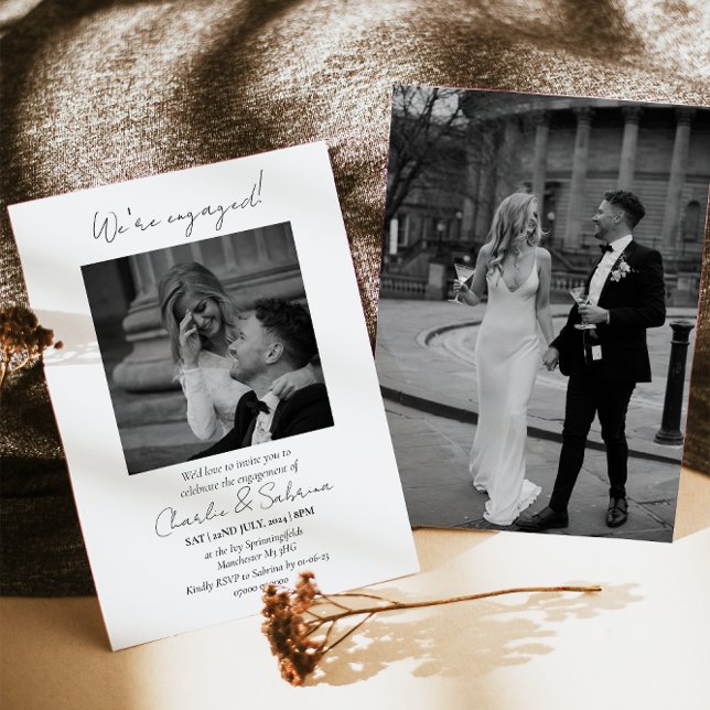 Elegant Wir sind eine Verlobte Einladung zur Engag (Von Creator hochgeladen)