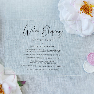 Elegant Wir sind gerade dabei Hochzeitsempfang zu  Acryleinladungen