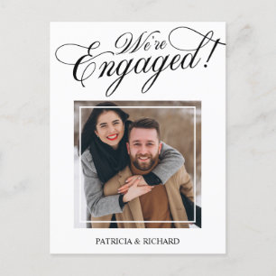 Elegant Wir sind Verlobte Verlobung Ankündigung Postkarte