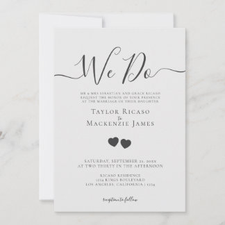 Elegant Wir Tun Personalisierte Hochzeit Einladung