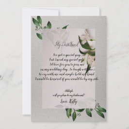 Elegant wird meine Einladung zur Brautjungfrau sei