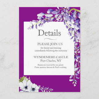 Elegant Wisteria Begleitkarte