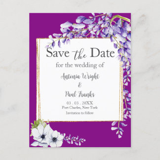 Elegant Wisteria Postkarte