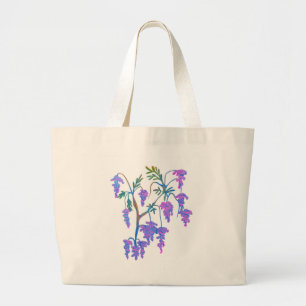 Elegant Wisteria' Rankende Blumen Botanik Jumbo Stoffbeutel