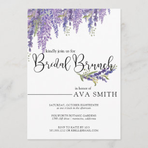 Elegant Wisteria tree Wedding Bridesmaids Brunch Einladung