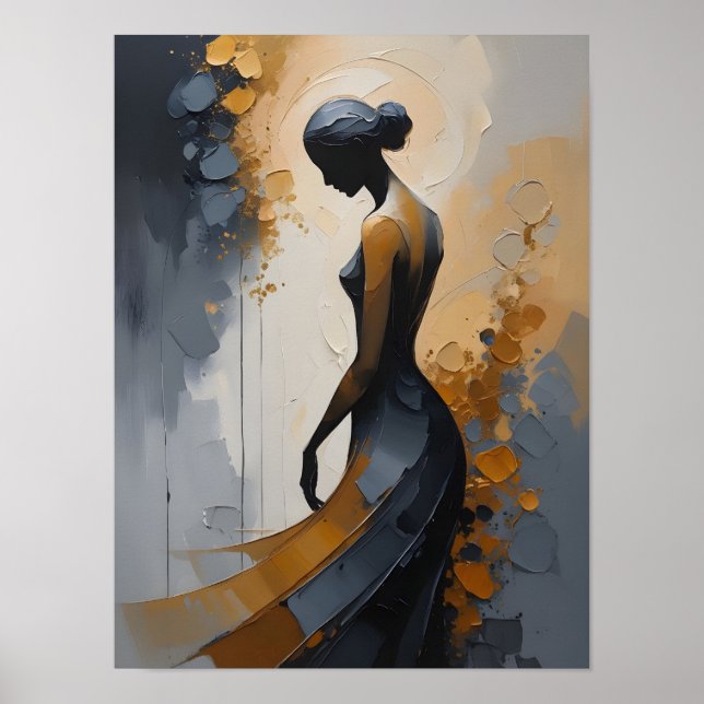 Elegant Woman Abstract Wall Art Poster (Vorne)