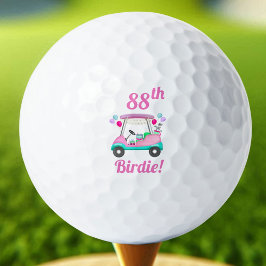 Elegant Women's Golf Party Cart 88. Geburtstag Nam Golfball