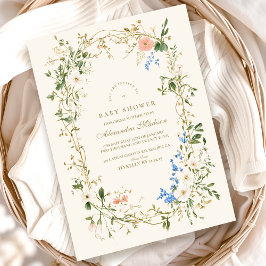 Elegant Woodland Fern Baby Shower Einladung