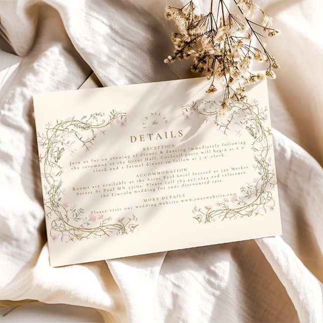 Elegant Woodland Fern Wedding Begleitkarte (Von Creator hochgeladen)