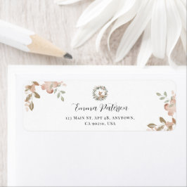 Elegant Woodland Floral Return Address