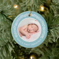 Elegant Wreath Baby's First Christmas | FOTO