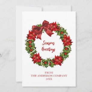 Elegant Wreath Company Frohe Festtage Feiertagskarte