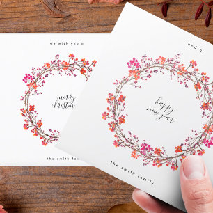 Elegant Wreath frohe Weihnachten und glückliches N