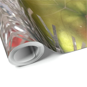 Elegant YeGold Silver Kaleidoscope Weihnachtsstar Geschenkpapier