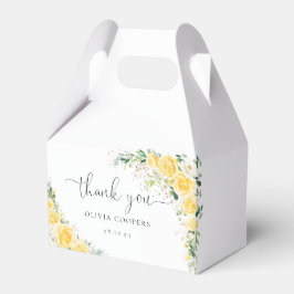 Elegant Yellow Baby Shower Favor Box Geschenkschachtel