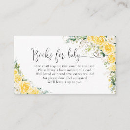 Elegant Yellow Books For Baby Enclosure card Begleitkarte