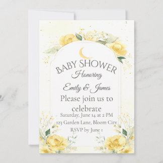 Elegant Yellow Daffodil Baby Shower Invitation Einladung