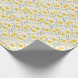 Elegant Yellow Daffodil Floral Wrapping Paper Geschenkpapier
