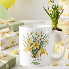 Elegant Yellow Daffodils March Birthday Coffee Kaffeetasse