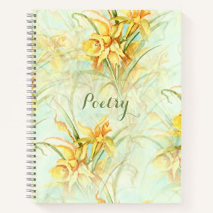 Elegant Yellow Daffodils Poesie Notizbuch