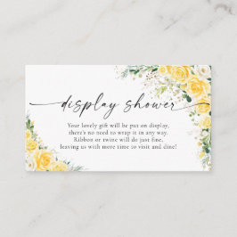 Elegant Yellow Display Shower Enclosure Card Begleitkarte