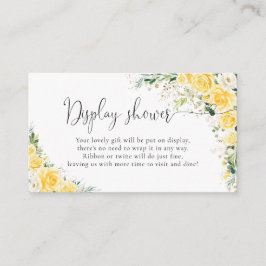 Elegant Yellow Display Shower Enclosure Card Begleitkarte