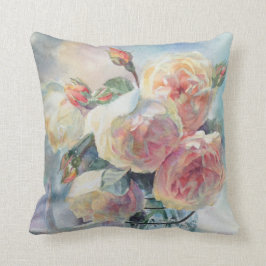 Elegant Yellow English Rose Kissen