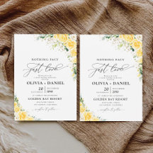 Elegant Yellow Floral Wedding Invitation