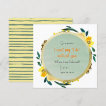Elegant Yellow Gold Floral Bridesmaid Vorschlag