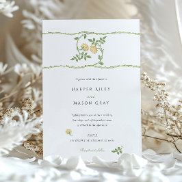 Elegant Yellow Greenerity Wedding Einladung